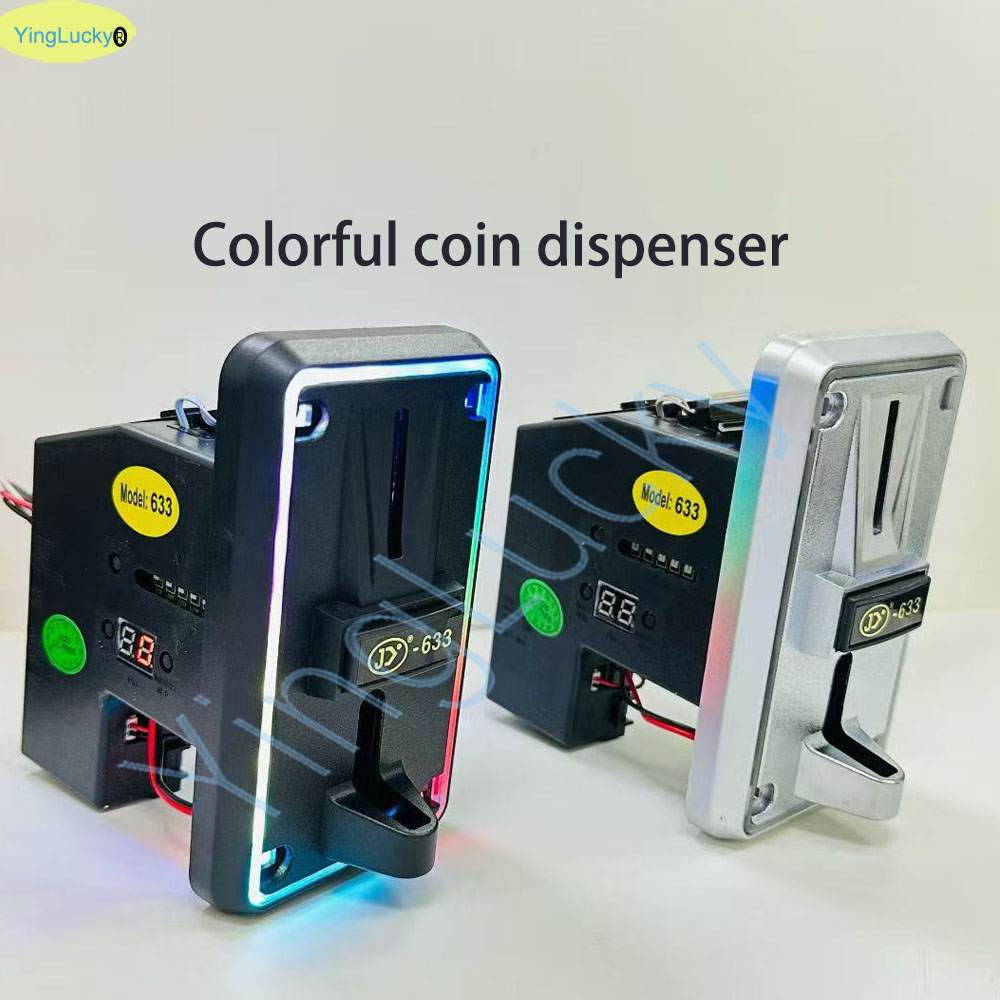 Coin Pusher Machine - 다채로운 LED 멀티 코인 수납기 코인